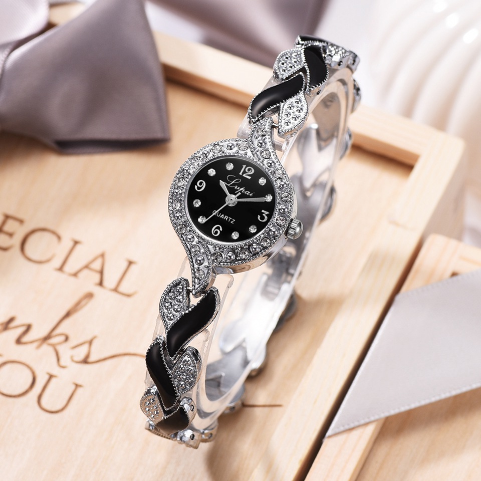 Women Crystal Wristwatches Clock Women's Fashion Casual Quartz Watch