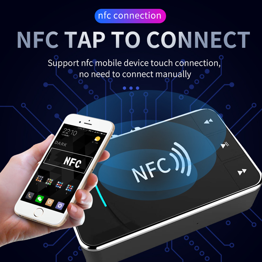 NFC Bluetooth5.0 Audio Transmitter Receiver RCA 3.5mm AUX Jack USB Dongle Music Wireless Adapter For Car PC TV Headphones