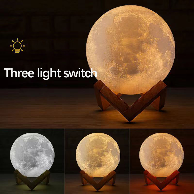 New 880ml Air Humidifier Colorful Lights Moon Essential Oil Diffuser Cold Mist Machine for Home Office