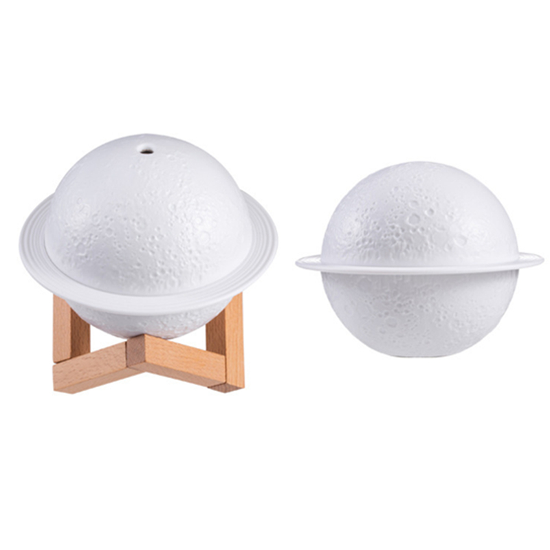 Mini USB Humidifier Air Purifier Humidifier For Bedroom Saturn Humidifier With Wooden Base 3 Color Night Light Aroma Diffuser