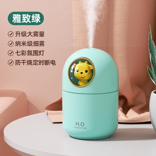 Mini Air Humidifi Diffus 300ml USB Car Air Freshener Air Purifier Essenti Oil Diffus Atomizer Ambient Night Light For Home Offic