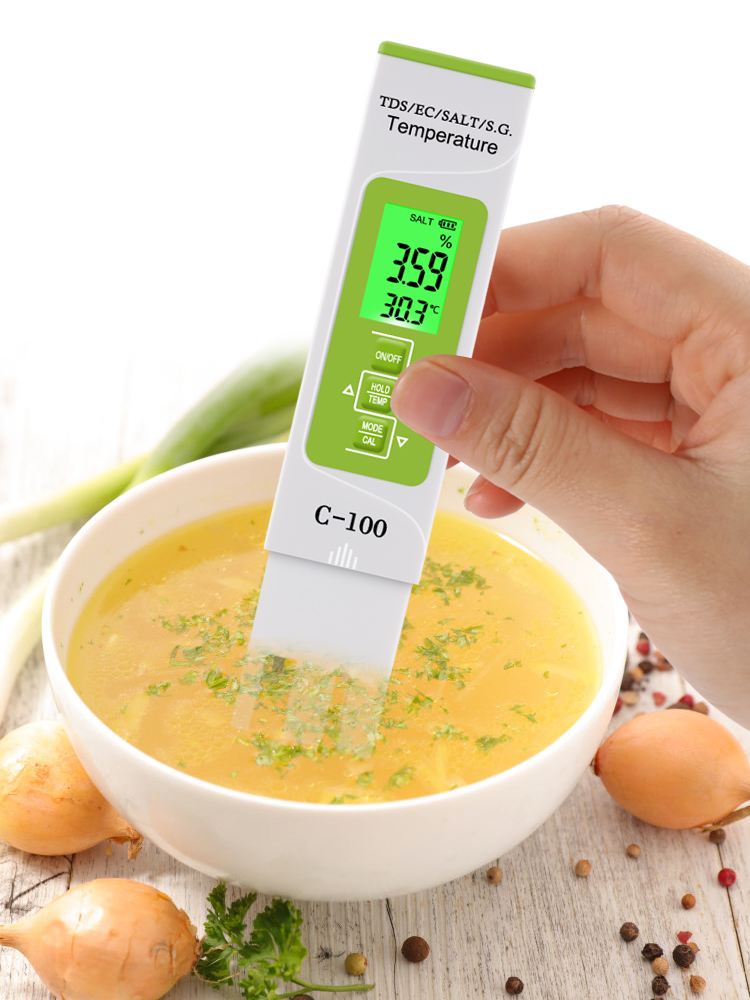 5 in 1 TDS/EC/Salinity/S.G./Temperature Salt Meter Digital Sea Water Quality Tester for Swimming Pools Drinking Water Aquarium