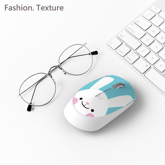 Silent Wireless Rechargeable Mouse Optical Ergonomic Computer Mice Cute Cartoon Animal Shape USB Mice For Laptop PC Macbook iPad