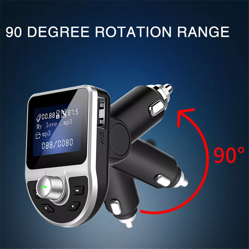 FM Transmitter Bluetooth 5.0 Car Mp3 Player U Disk Car Hands-free USB Phone Charger Car Cigarette Lighter Car Accessories