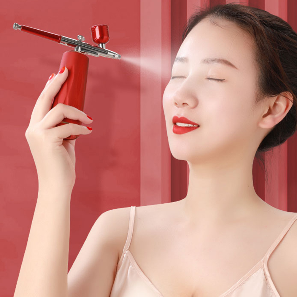 Facial Airbrush Water Oxygen Injector Machine Compressor Nano Fog Mist Sprayer Makeup Infusion Apparatus Cake Nail Art Spray Gun