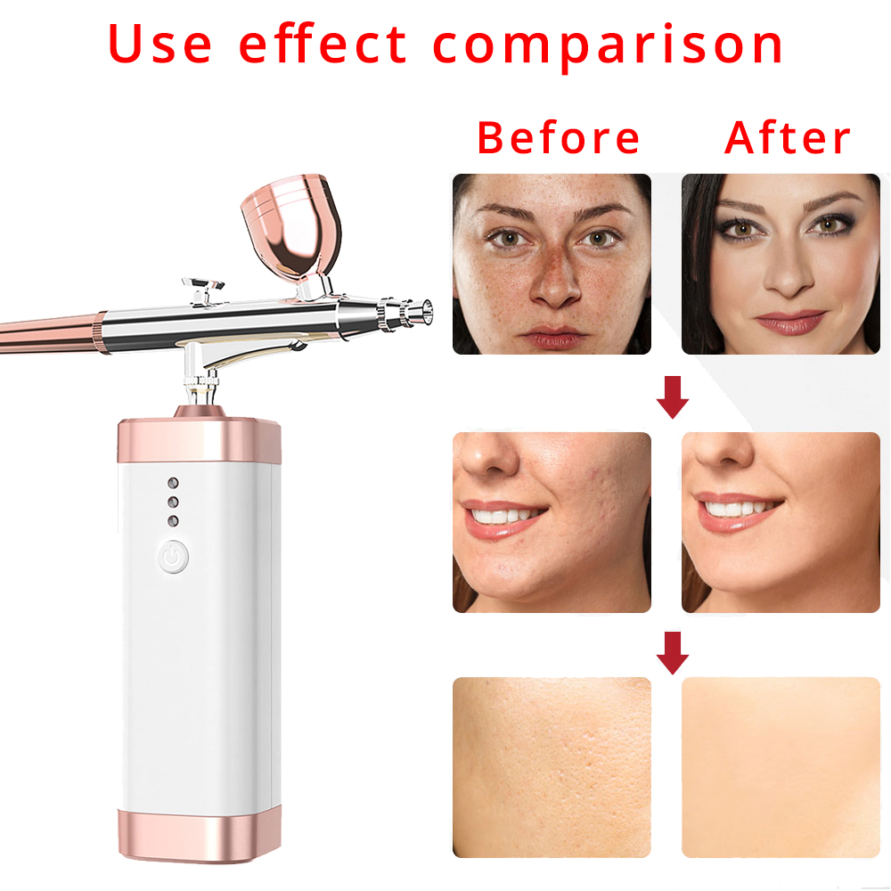 Oxygen Injector Machine Air Compressor Air-Brush Paint Spray Gun Airbrush For Nail Art Tattoo Craft Cake Nano Fog Mist Sprayer