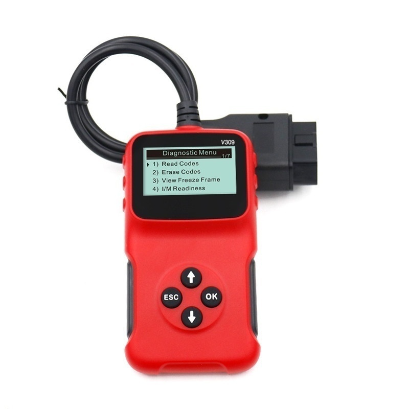 Upgraded V309 Car Fault Code Reader OBD2 Car Diagnostic Scanner Automotive Erase/Reset Fault Codes Diagnostic Auto Accessories