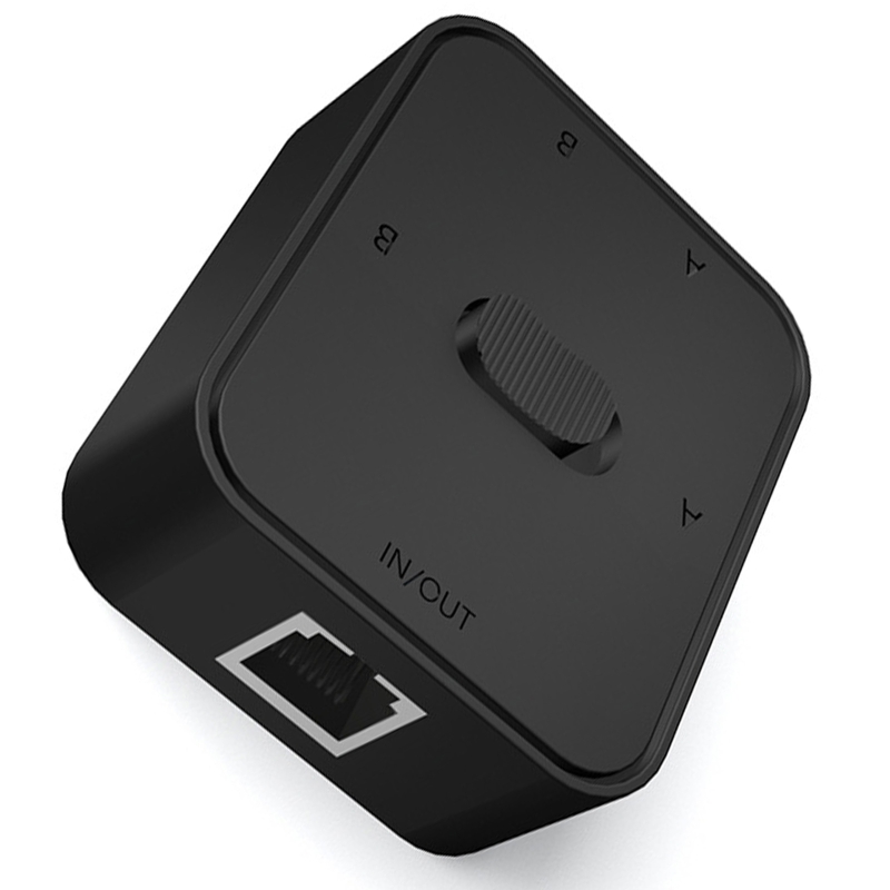 2 Port RJ45 LAN CAT6 Network Switch Selector 1000Mbps 2 In 1 Out/1 In 2 Out Internal External Network Switcher Splitter