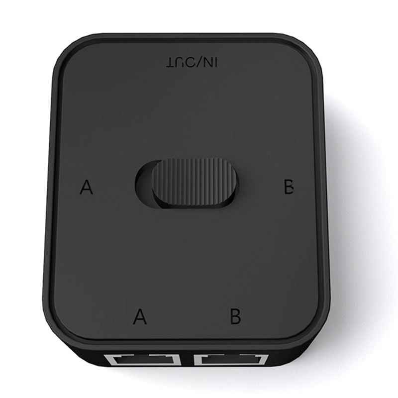 2 Port RJ45 LAN CAT6 Network Switch Selector 1000Mbps 2 In 1 Out/1 In 2 Out Internal External Network Switcher Splitter