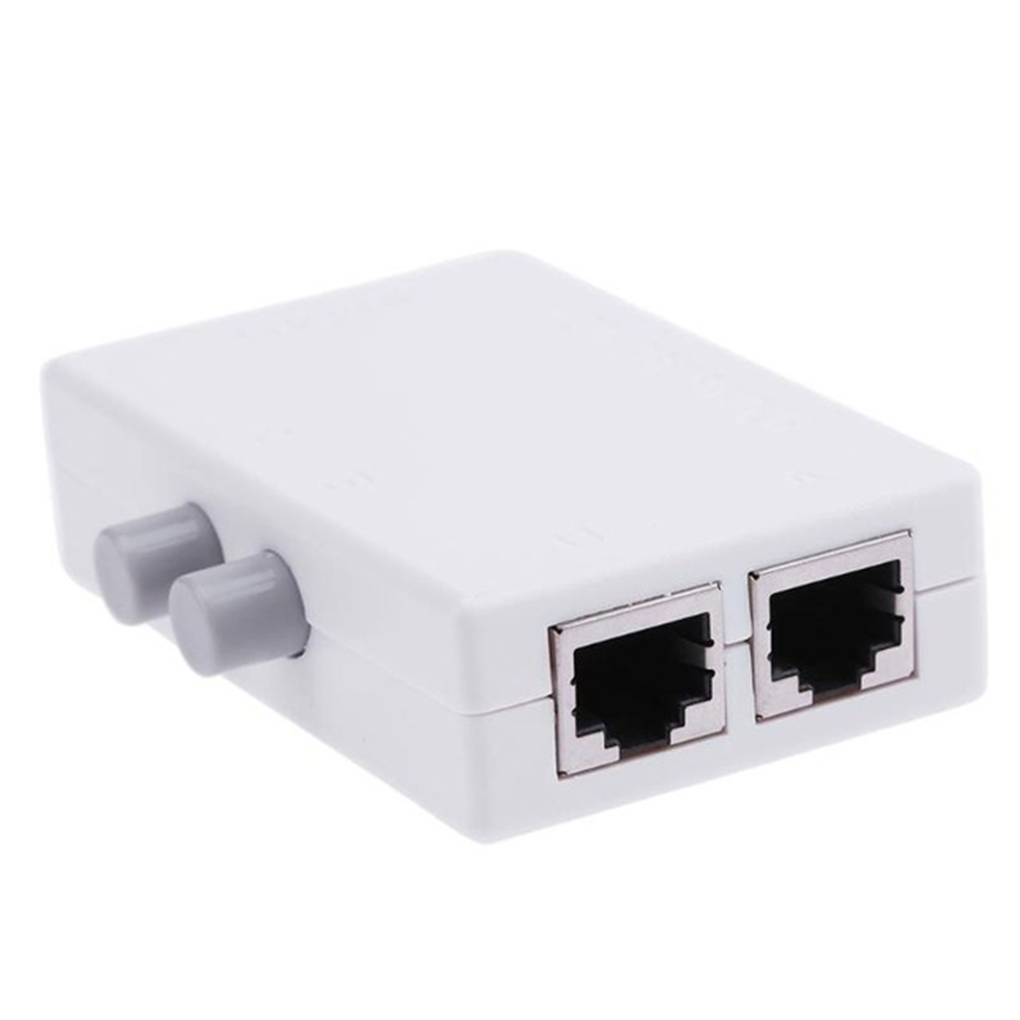 Mini 2 Port AB Sharing Manual RJ45 Switch Adapter 2 in 1 out or 1 in 2 out RJ45 Network Ethernet Switcher Splitter