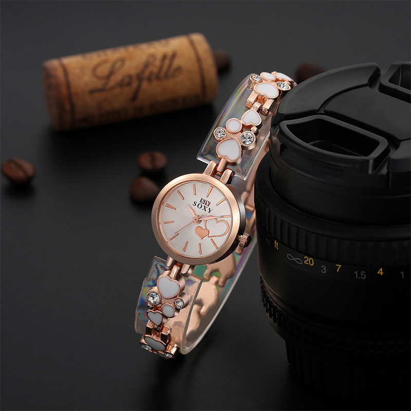 New Women Fashion Quartz Watch Full Steel Bracelet Watches