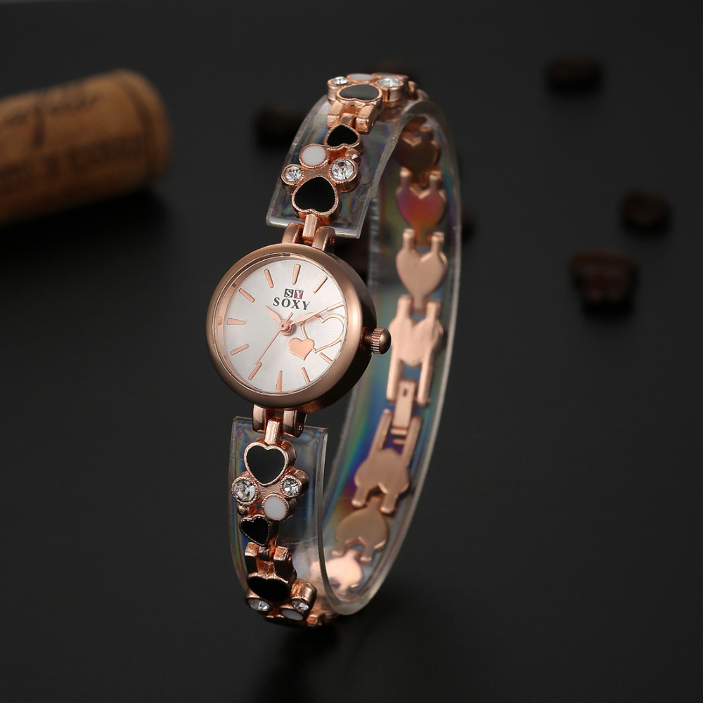 New Women Fashion Quartz Watch Full Steel Bracelet Watches
