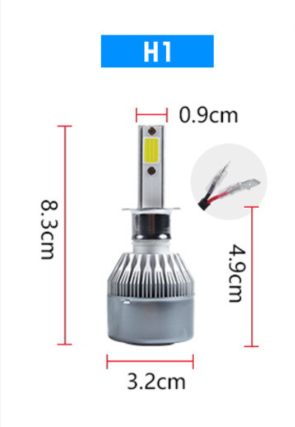 C6 H1 H3 Led Headlight Bulbs H7 LED Car Lights H4 880 H11 HB3 9005 HB4 9006 H13 6000K 72W 12V 7200LM Auto Headlamps