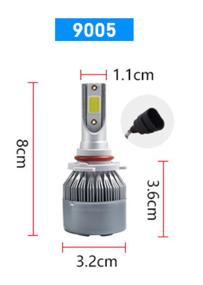 C6 H1 H3 Led Headlight Bulbs H7 LED Car Lights H4 880 H11 HB3 9005 HB4 9006 H13 6000K 72W 12V 7200LM Auto Headlamps