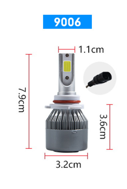 C6 H1 H3 Led Headlight Bulbs H7 LED Car Lights H4 880 H11 HB3 9005 HB4 9006 H13 6000K 72W 12V 7200LM Auto Headlamps
