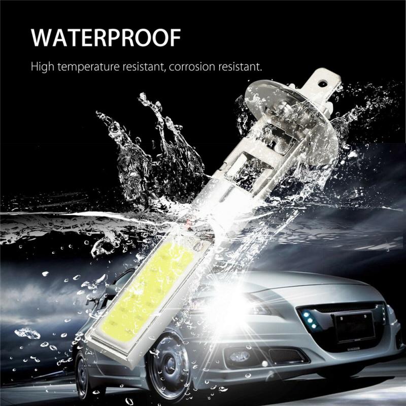 2pc H1 LED Headlight Auto Bulbs 10SMD 6000LM 100W 6000K Xenon Super Bright Car Headlights 12-24V Waterproof Dust-proof Headlights