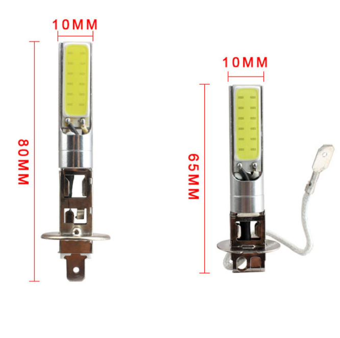 2pc H1 LED Headlight Auto Bulbs 10SMD 6000LM 100W 6000K Xenon Super Bright Car Headlights 12-24V Waterproof Dust-proof Headlights