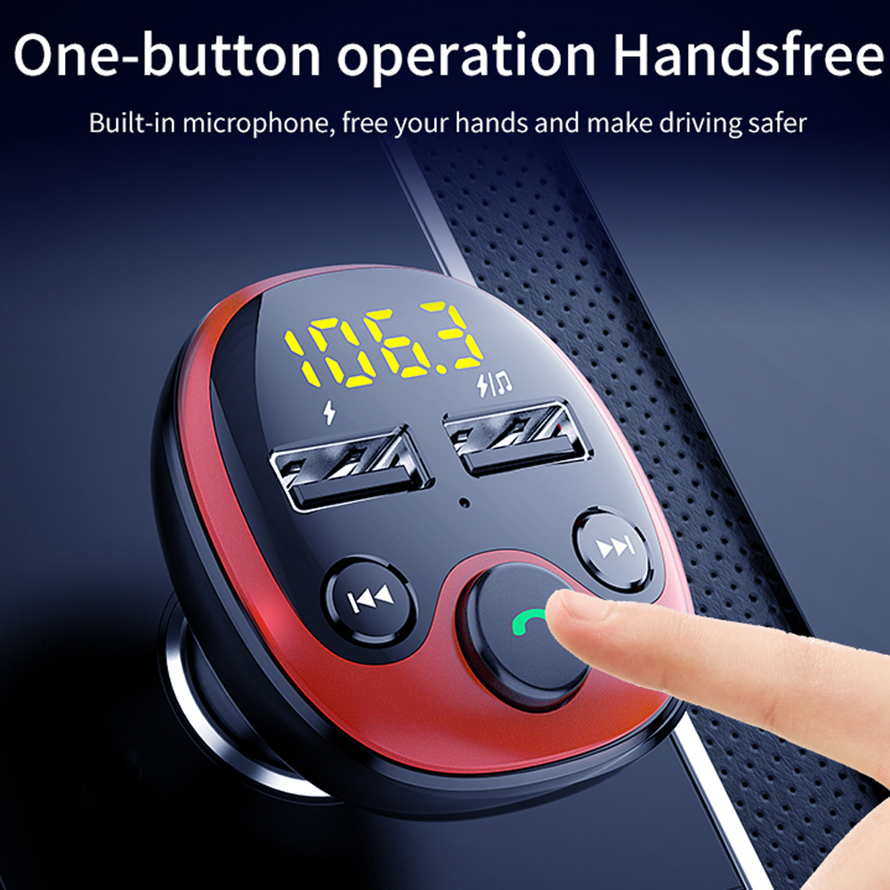 Car Wireless Bluetooth FM Transmitter MP3 Music Player Radio Dual USB Car Fast Charger Adapter Car Accessories