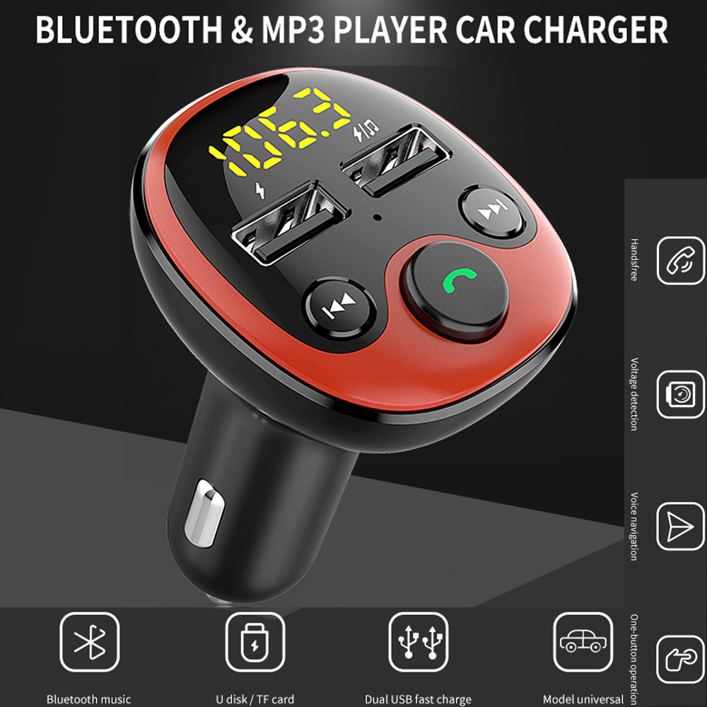 Car Wireless Bluetooth FM Transmitter MP3 Music Player Radio Dual USB Car Fast Charger Adapter Car Accessories