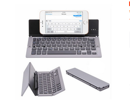 3.0 Wireless Keyboard Portable Tablet Keyboard for PC Laptop Aluminum Alloy Keyboard Foldable Bluetooth Keyboard