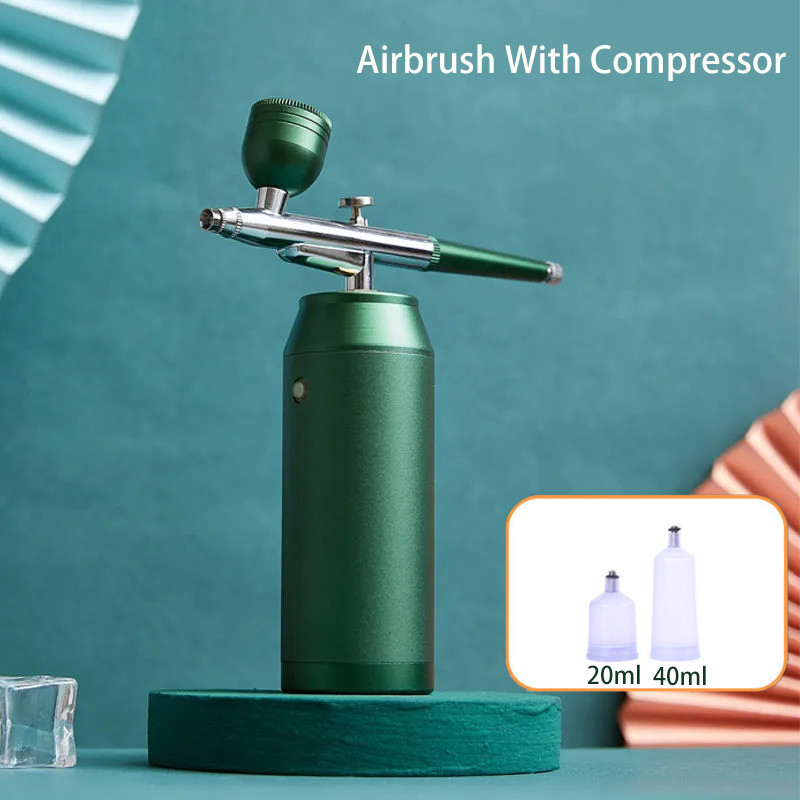 2022 New Design Facial Mist Spray Skin Care Facial Humidifier Airbrush Gun Mini Nano Sprayer Water Oxygen Injection Meter