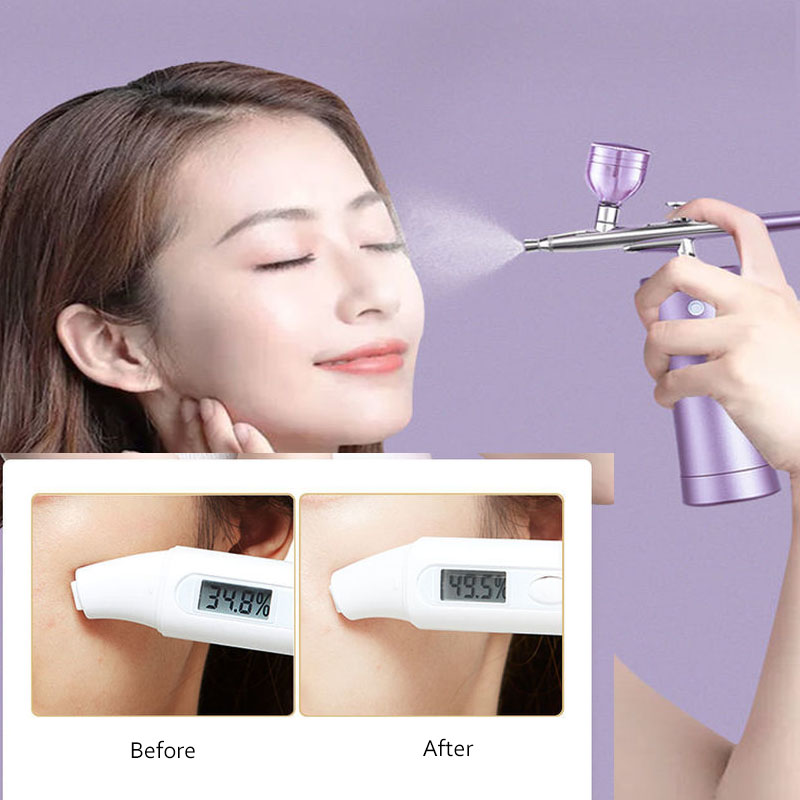 0.3mm Airbrush with Compressor Kit Skin Care Water Oxygen Injection for Paint Spray Gun for Cake Tattoos Make-up Nail Tools Set
