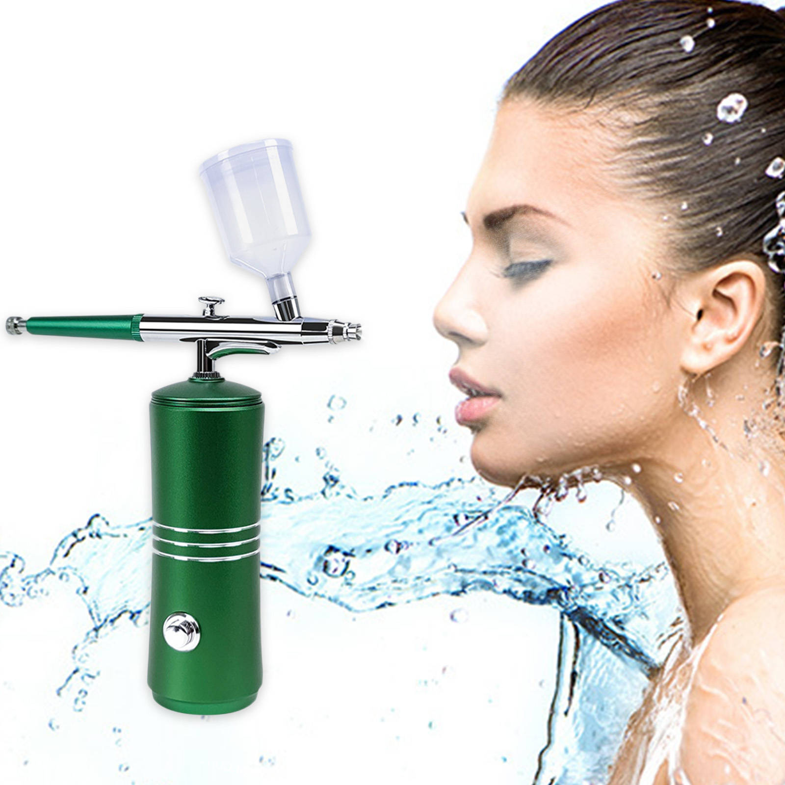 Facial Airbrush Water Oxygen Injection Spray Nano Fog Mist Art Spray Gun Facial Mister Device Makeup Barber Moisturizing