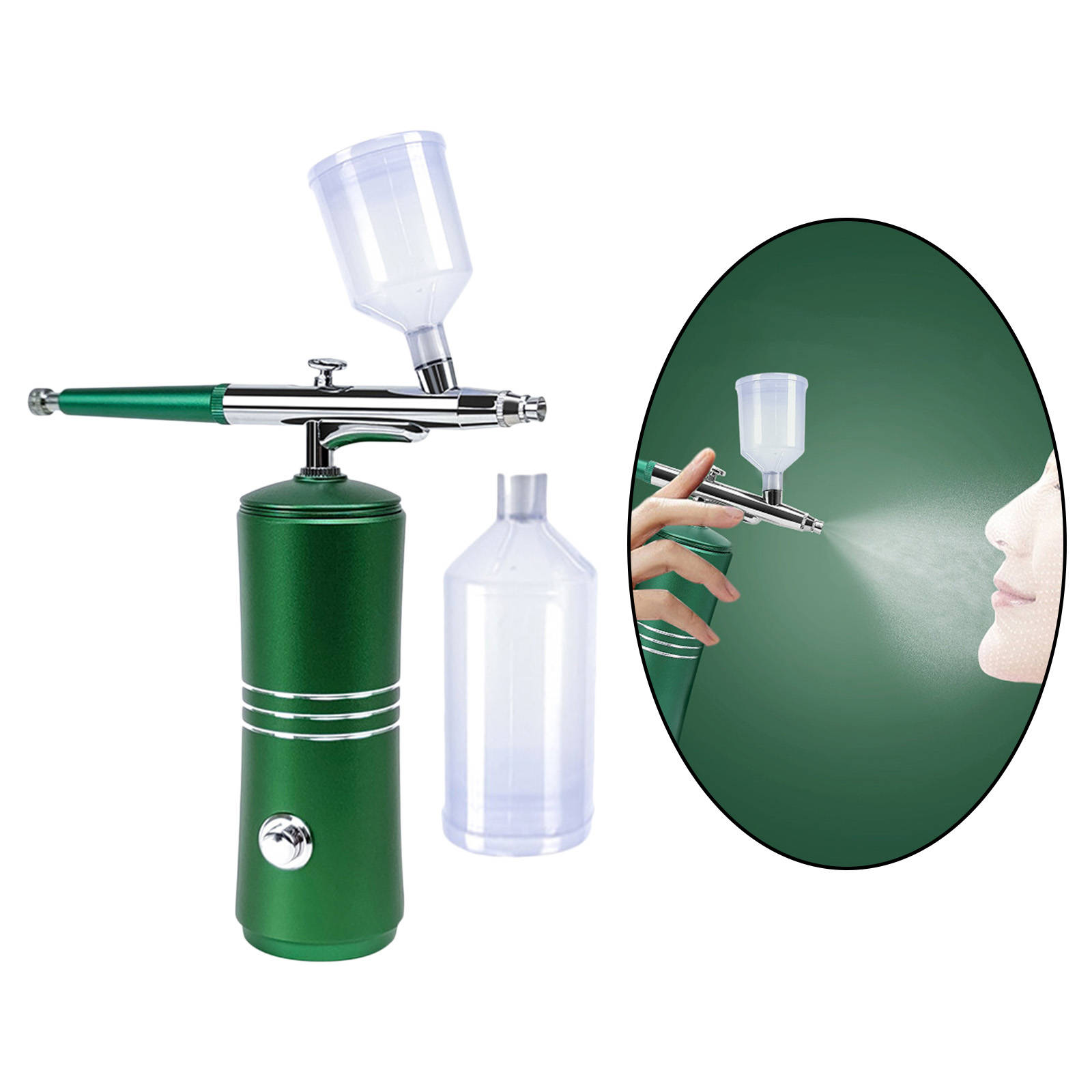 Facial Airbrush Water Oxygen Injection Spray Nano Fog Mist Art Spray Gun Facial Mister Device Makeup Barber Moisturizing