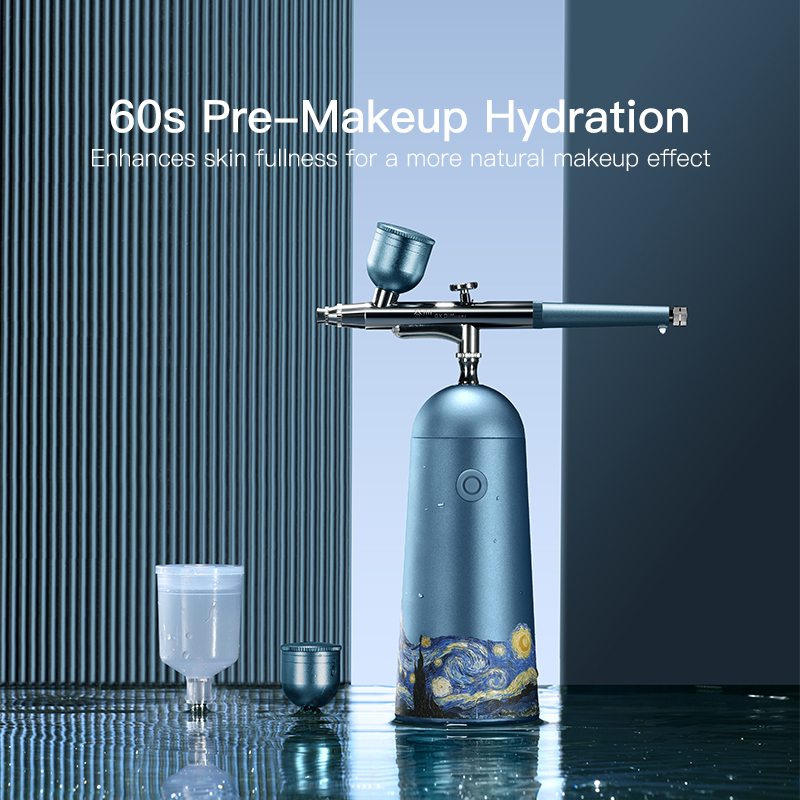 Mini Facial Airbrush Compressor Kit Air-Brush Spray Gun Oxygen Injector For Nail Art Paint Craft Cake Nano Mist Sprayer