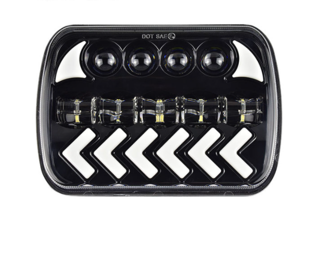 7 Inch LED Headlight For Wrangler Off-road Vehicle Modified LED Square Car Light Truck Motorcycle Tractors Headlights Car Led