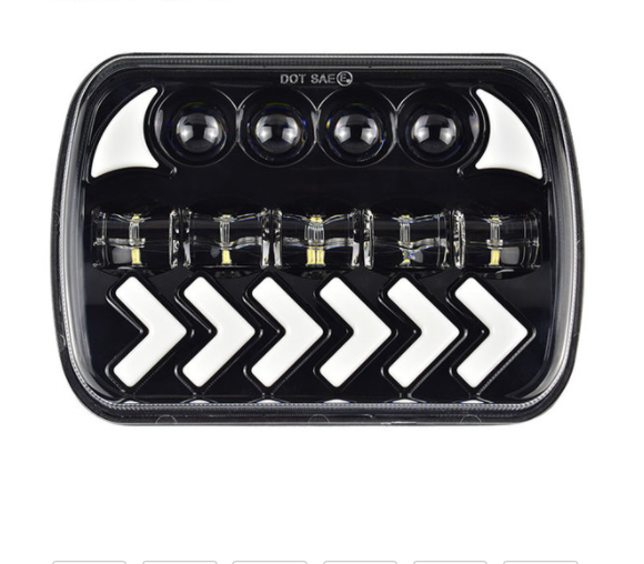 7 Inch LED Headlight For Wrangler Off-road Vehicle Modified LED Square Car Light Truck Motorcycle Tractors Headlights Car Led