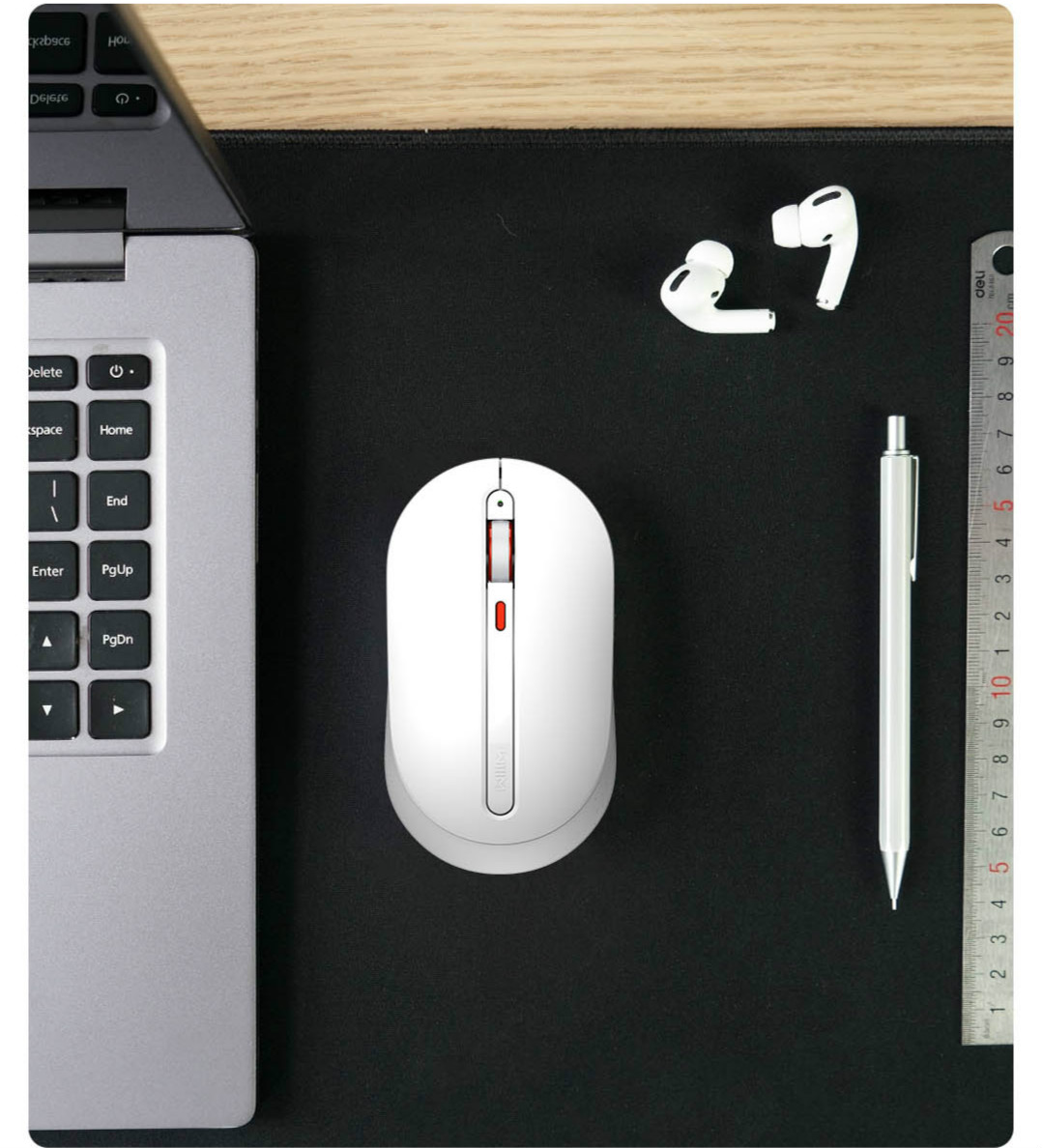 Miiiw Wireless Mute Mouse 800/1200/1600DPI Multi-speed DPI Mute Button 2.4GHz Wireless Receiver Silent Mouse