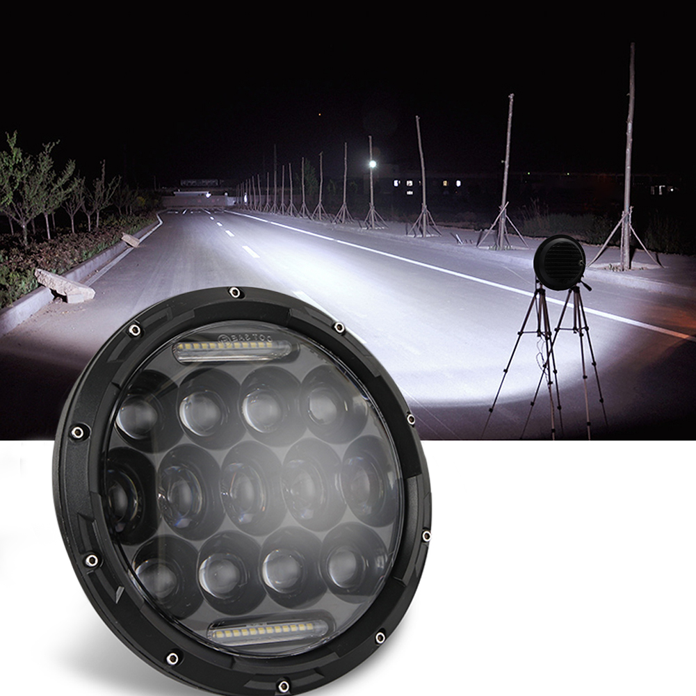 1pc7 inches 6000K Waterproof LED Headlight Bulb Lamp Angle Eye for Wrangler Car Lamp