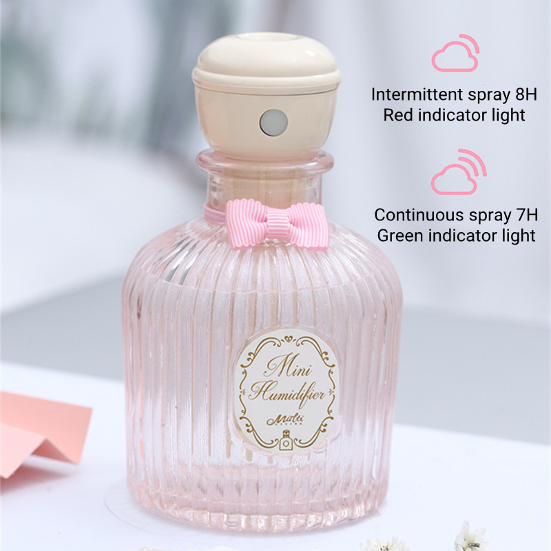 210ML Perfume Bottle USB Air Humidifier Mini Portable Ultrasonic Cool Mist Maker Fogger Electric Water Diffuser for Home Office