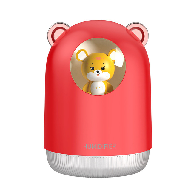 USB Mini Tiger Air Humidifier Household Desktop Mini Bedroom USB Aromatherapy Machine Essential Oils Diffuser Rechargeable