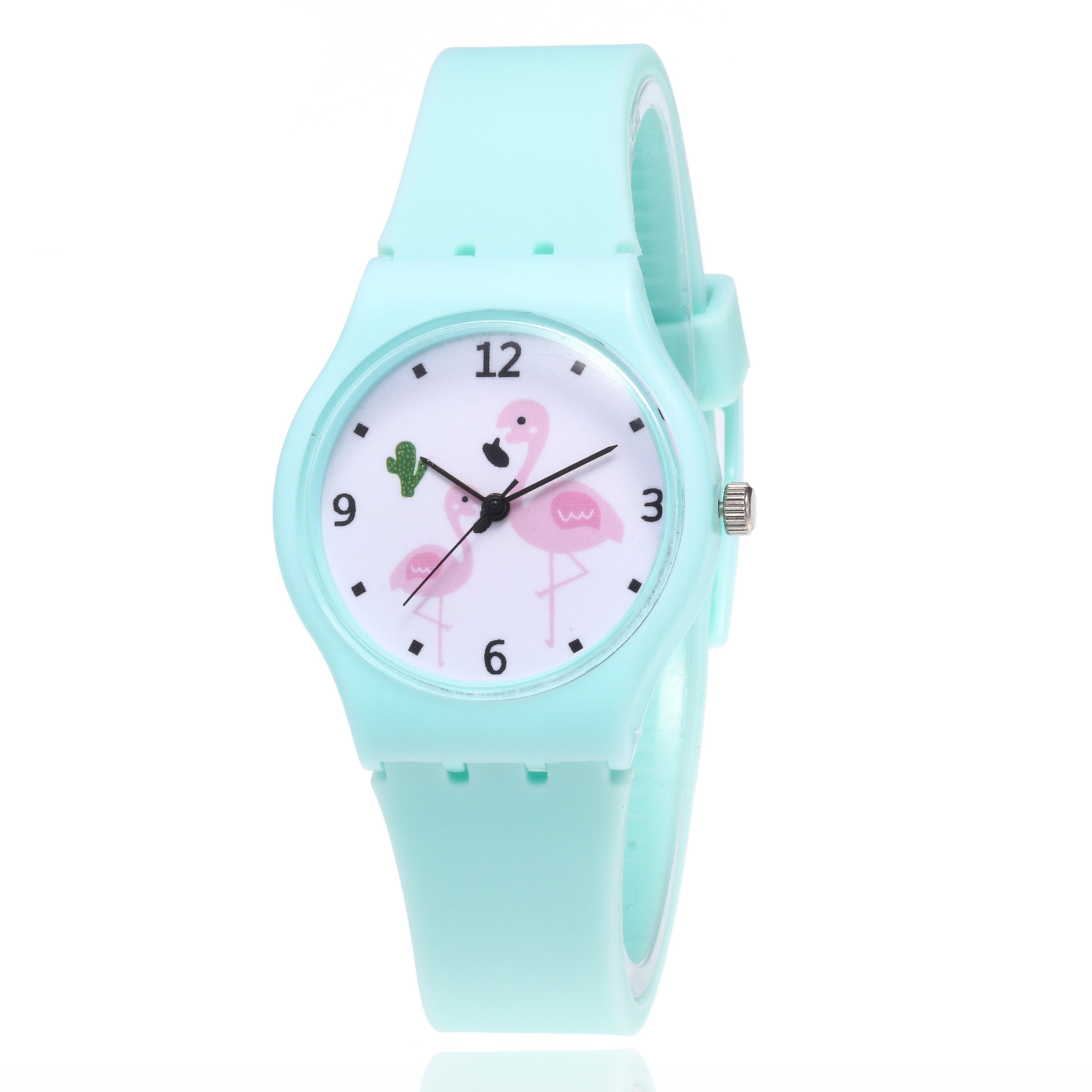 Cartoon Children Watches Cute Flamingo Quartz Watches