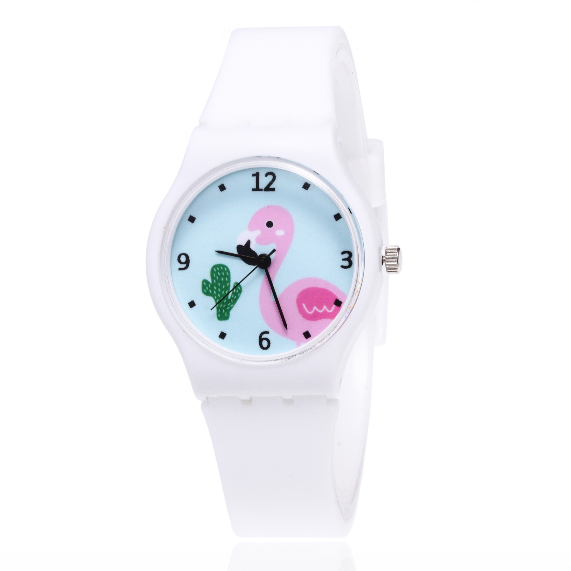 Cartoon Children Watches Cute Flamingo Quartz Watches