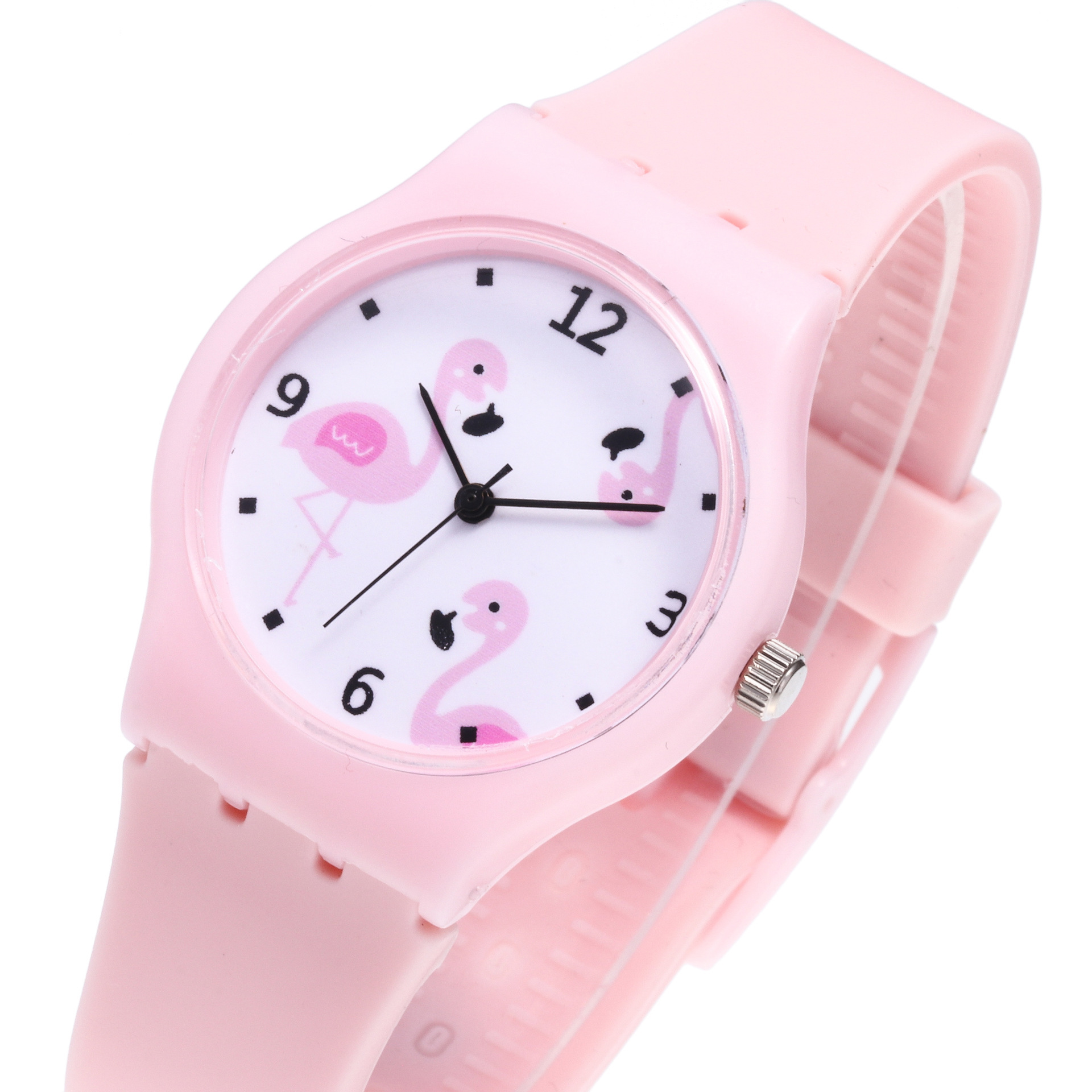 Cartoon Children Watches Cute Flamingo Quartz Watches