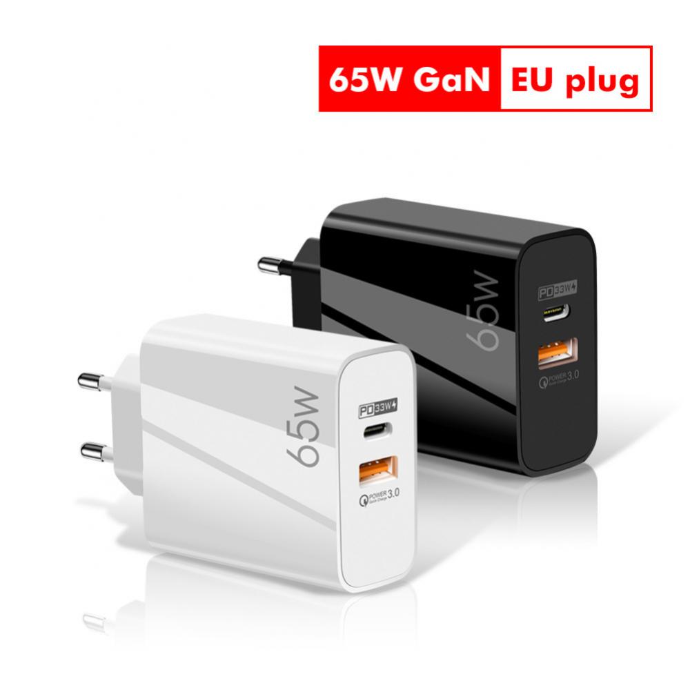 65W PD+QC3.0 Mobile Phone Charging Head USB Type C Fast Charger Korea Specification Plug Adapter For IPhone Samsung Phones