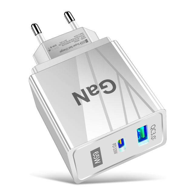 65W USB Charger PD Smart Fast Charging Cell Phone Charging Head for iPhone QC3.0 Laptop Quick Gan Charging USB Type C