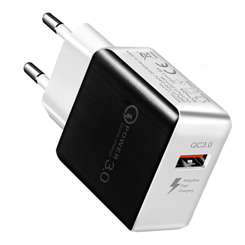 QC3.0 USB Charger PD Smart Fast Charging Cell Phone Charging Head Universal Quick Gan Charging Source European Regulation