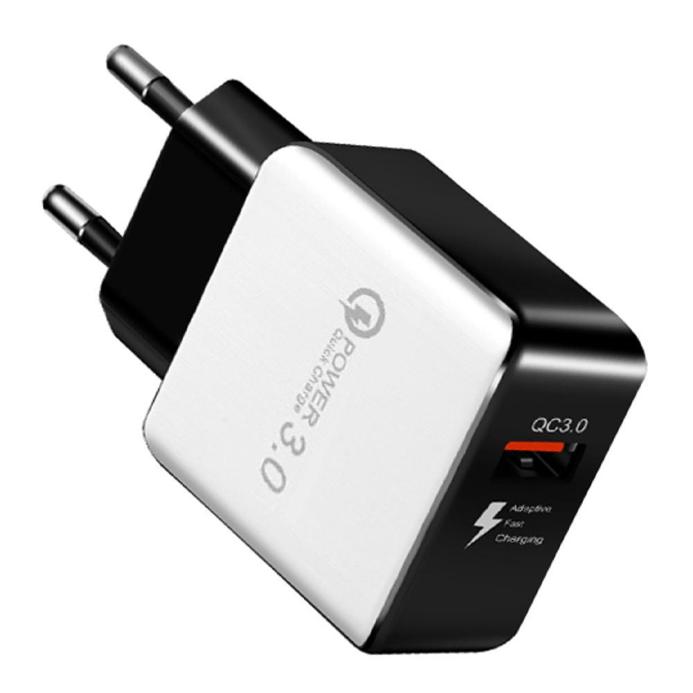 QC3.0 USB Charger PD Smart Fast Charging Cell Phone Charging Head Universal Quick Gan Charging Source European Regulation