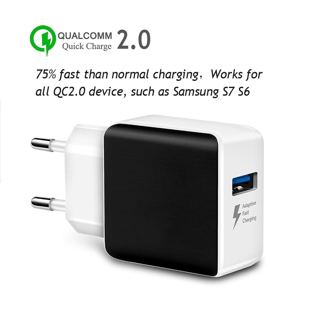 QC3.0 USB Charger PD Smart Fast Charging Cell Phone Charging Head Universal Quick Gan Charging Source European Regulation