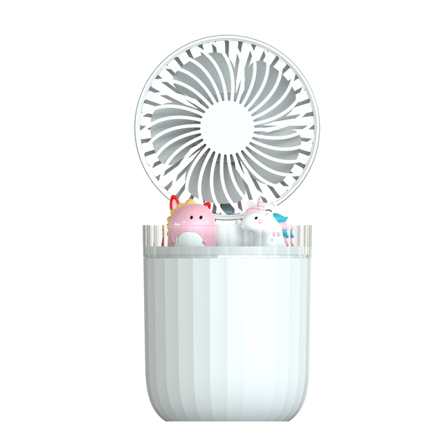 380ML Portable Air Humidifier USB Wireless Ultrasonic Aroma Diffuser with Fan Cute Pet Humidificador with Atmosphere Lamp Home