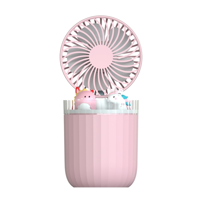 380ML Portable Air Humidifier USB Wireless Ultrasonic Aroma Diffuser with Fan Cute Pet Humidificador with Atmosphere Lamp Home