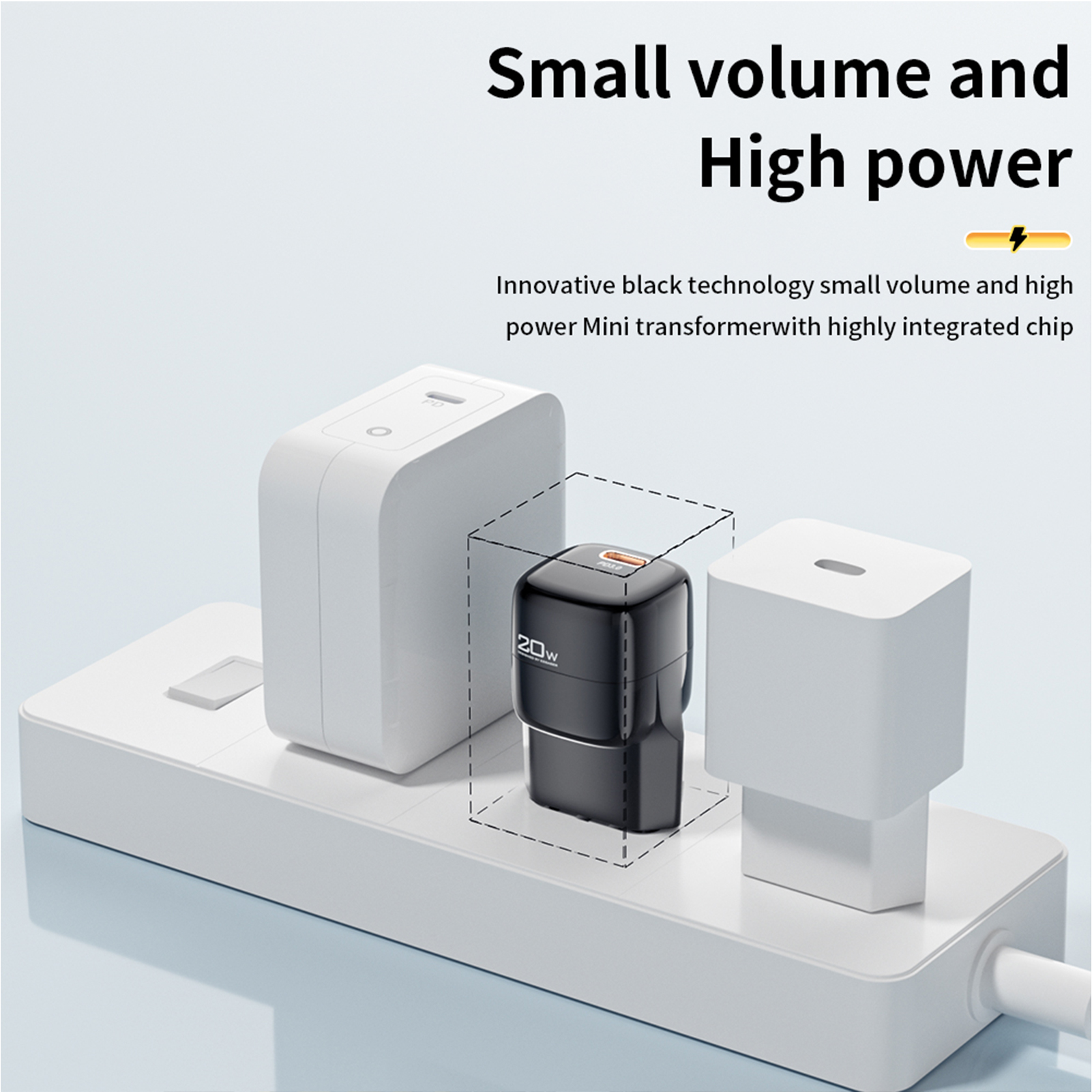 PD 20W Compatible Fast Charging Mobile Phone Charger US Plug Quick Charge Type C Fast Charging Head Travel Wall Phone Accessory