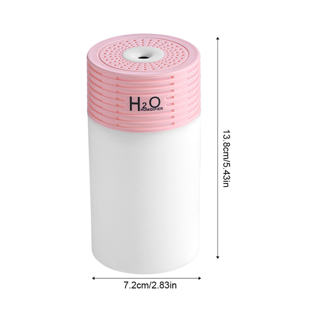 Portable Mini Humidifier Colorful LED Light Cool Mist Aroma Diffuser for Bedroom Home Office Indoor Air Freshener