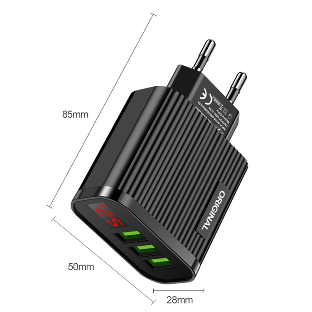 5V 3A Fast Charge Charger 3 USB US EU Plug Mobile Phone Charger For iPhone Samsung Xiaomi Fast Wall Chargers USB C Power Adapter