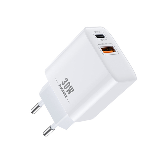 RP-U82 CN US EU UK Type C Fast Qc 3.0 Dual 5V 3A Usbc Usb Plug PD Wall Phone Charger 30W Charger Adapter