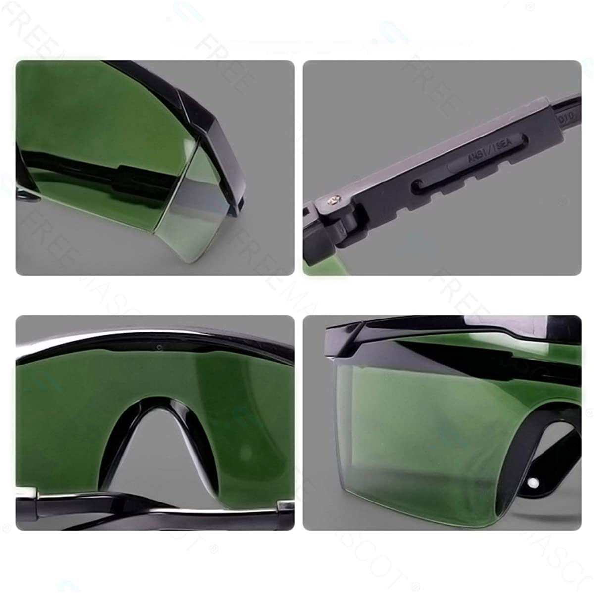 1PC Safety Glasses PC Eyeglass Welding Laser Eyewear Eye Protective Goggles Unisex Black Frame Lightproof Glasses